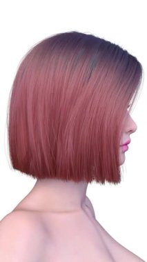 Bir kadının yüzünün 3 boyutlu görüntüsü.