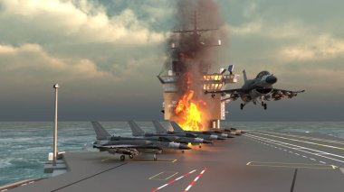 Uçak gemisinin 3D görüntülemesi