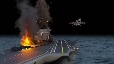 Uçak gemisinin 3D görüntülemesi