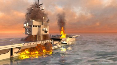 Uçak gemisinin 3D görüntülemesi