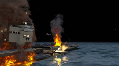 Uçak gemisinin 3D görüntülemesi