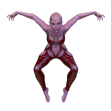 Dişi bir uzaylının 3D görüntüsü
