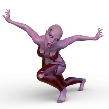 Dişi bir uzaylının 3D görüntüsü