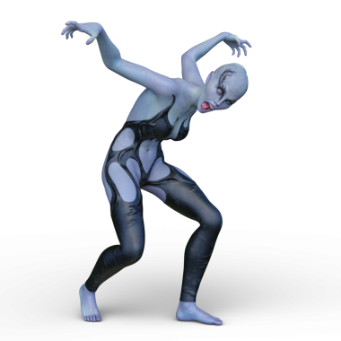 Dişi bir uzaylının 3D görüntüsü