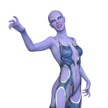 Dişi bir uzaylının 3D görüntüsü