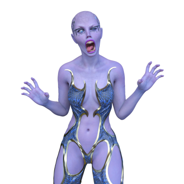 Dişi bir uzaylının 3D görüntüsü