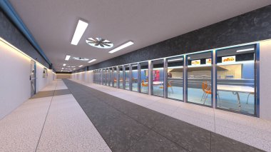 Uzay gemisi hangarının 3D görüntülemesi