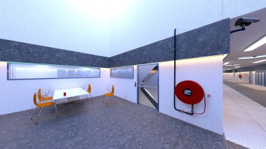 Uzay gemisi hangarının 3D görüntülemesi