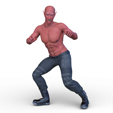 Genç bir iblisin 3 boyutlu canlandırması