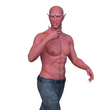 Genç bir iblisin 3 boyutlu canlandırması