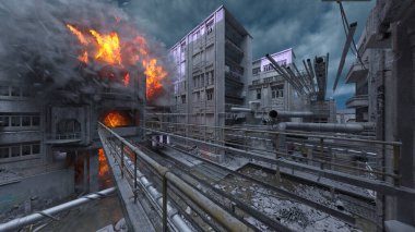 Üssün 3 boyutlu görüntülemesi saldırı altında