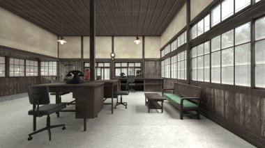 Eski istasyon binasının 3B canlandırması