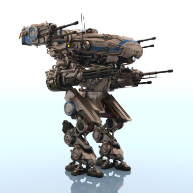 Bir savaş robotunun 3 boyutlu canlandırması