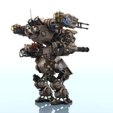 Bir savaş robotunun 3 boyutlu canlandırması