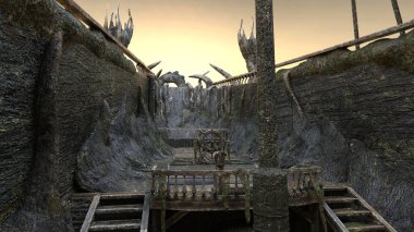 Bir korsan gemisinin 3D görüntülemesi