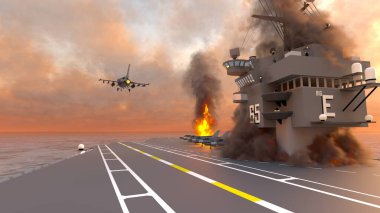 Uçak gemisinin 3D görüntülemesi