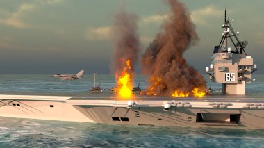 Uçak gemisinin 3D görüntülemesi