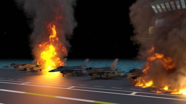 Uçak gemisinin 3D görüntülemesi