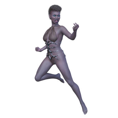 bir kadın savaşçı 3D render