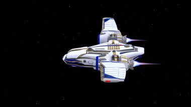 Bir uzay gemisinin 3d görüntülemesi