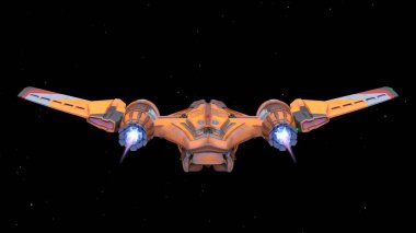 Bir uzay gemisinin 3d görüntülemesi