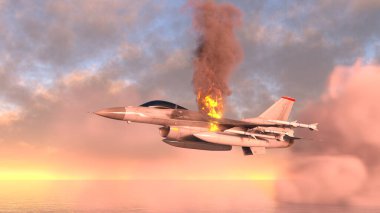 3D rendering of a fighter aircraft