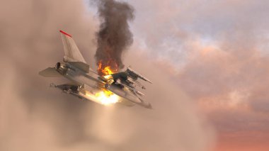 3D rendering of a fighter aircraft