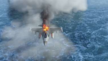 3D rendering of a fighter aircraft