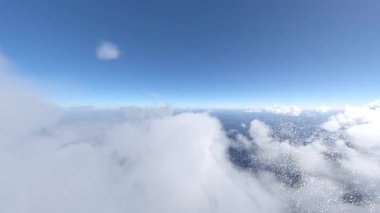 Gökyüzü ve bulutların 360 derece görüntülenmesi