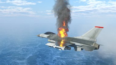 3D rendering of a fighter aircraft