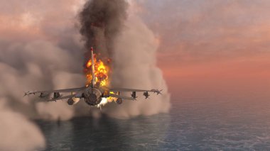 3D rendering of a fighter aircraft