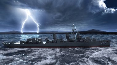 Donanma gemisinin 3D görüntülemesi