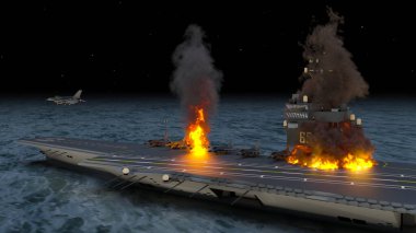 Uçak gemisinin 3D görüntülemesi