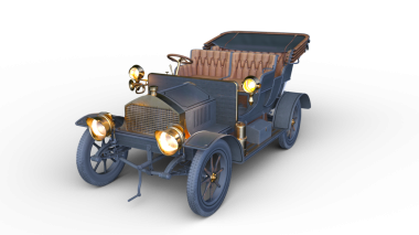 Eski arabanın 3B görüntülemesi