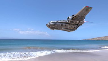 Bir uzay gemisinin 3d görüntülemesi