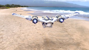 Bir uzay gemisinin 3d görüntülemesi