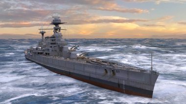 Donanma gemisinin 3D görüntülemesi