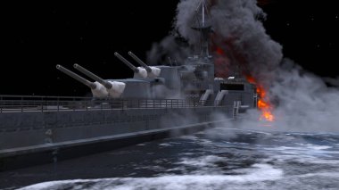 Donanma gemisinin 3D görüntülemesi