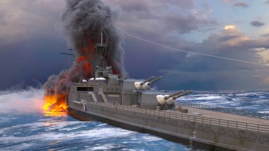 Donanma gemisinin 3D görüntülemesi