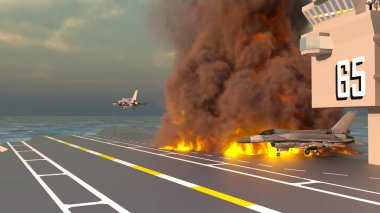 Uçak gemisinin 3D görüntülemesi