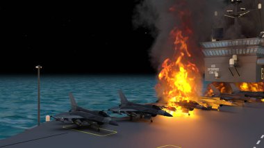 Uçak gemisinin 3D görüntülemesi