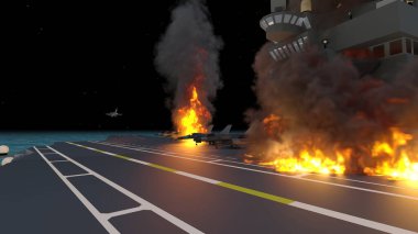 Uçak gemisinin 3D görüntülemesi