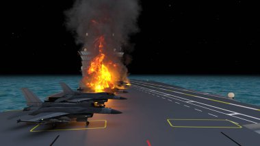 Uçak gemisinin 3D görüntülemesi