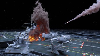 Uçak gemisinin 3D görüntülemesi