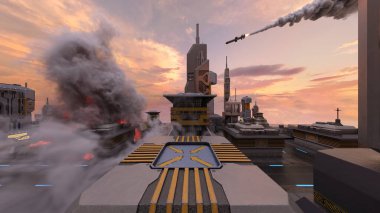 Üssün 3 boyutlu görüntülemesi saldırı altında