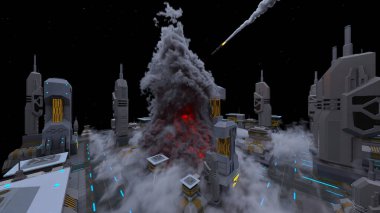 Üssün 3 boyutlu görüntülemesi saldırı altında