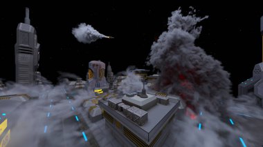 Üssün 3 boyutlu görüntülemesi saldırı altında