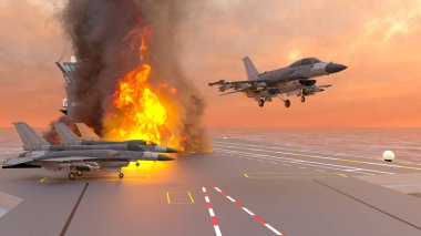 Uçak gemisinin 3D görüntülemesi