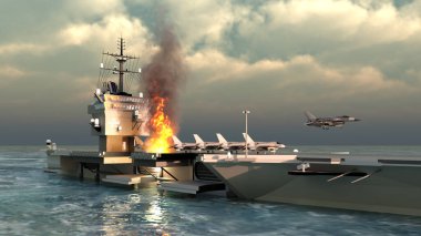 Uçak gemisinin 3D görüntülemesi