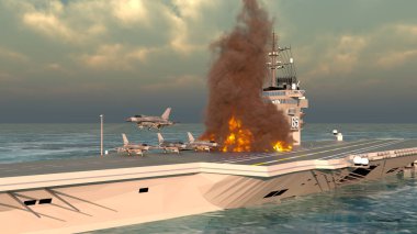 Uçak gemisinin 3D görüntülemesi